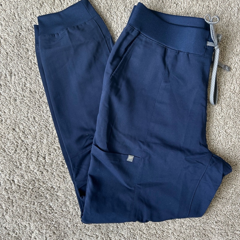 Fabletics Navy Jogger Scrub Pants